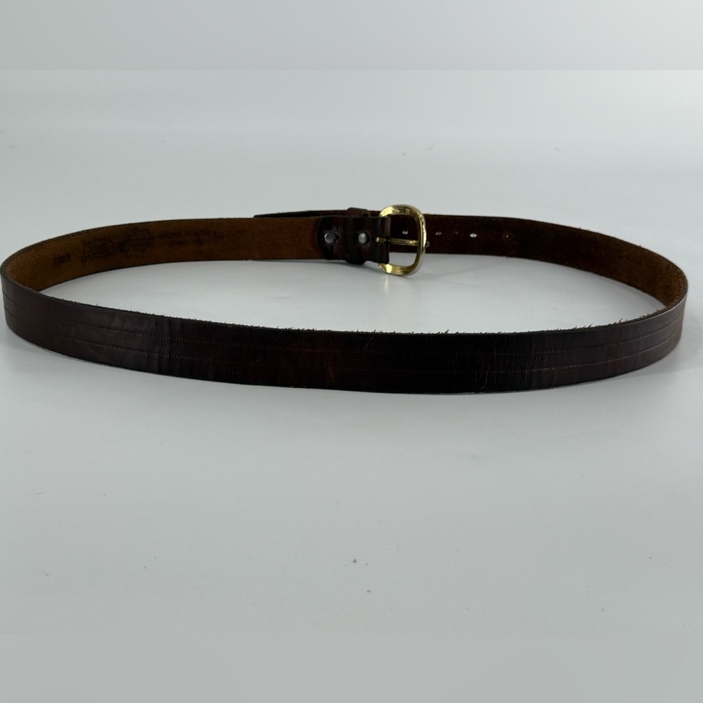 Vintage Men’s Brown Leather Belt 42 - Picture 5 of 9